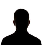 Silhouette of man looking at camera isolated on white | JV Systems